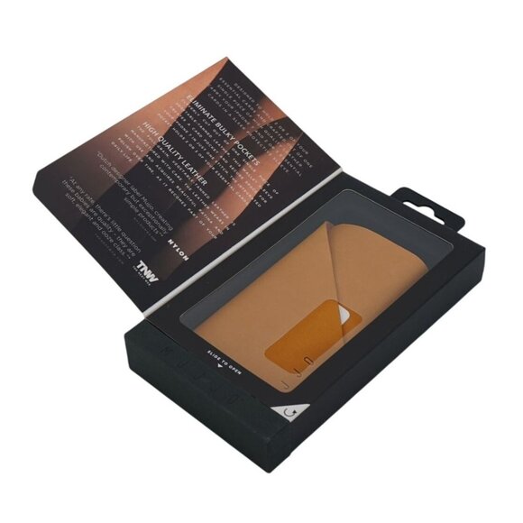 Mujjo Leather Wallet Sleeve for iPhone 7 – Tan | Slim Profile, Full-Grain Leathe - Picture 5 of 5